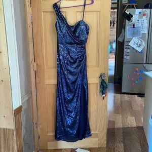 Dark blue long dress. Size 12 worn once